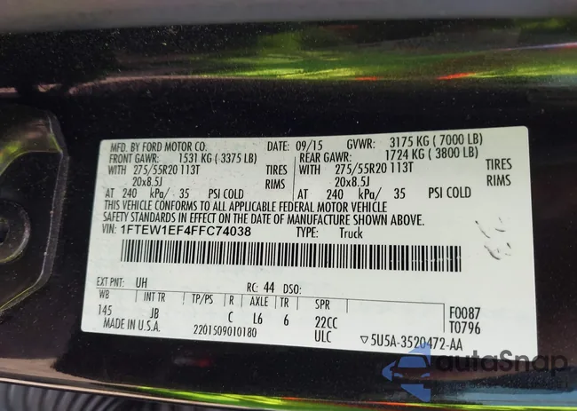 1FTEW1EF4FFC74038: 42095937