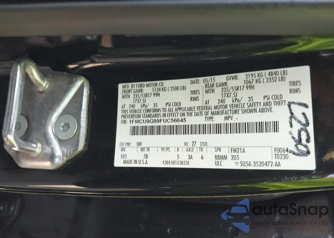 1FMCU9G99FUC56645: 42096172