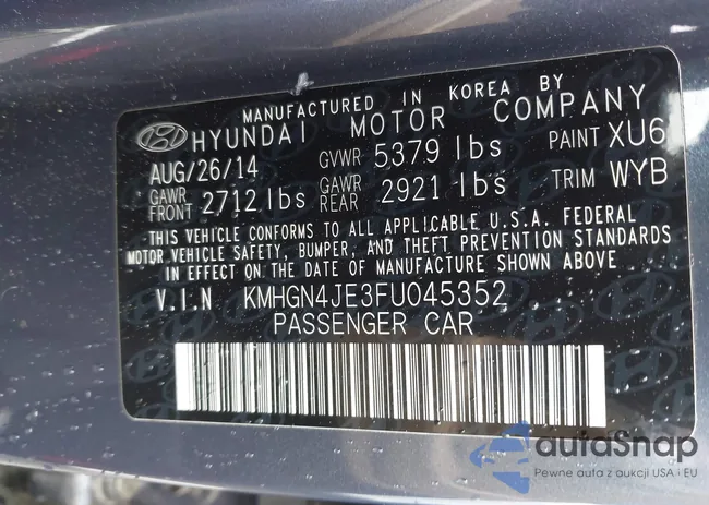 KMHGN4JE3FU045352: 42096197