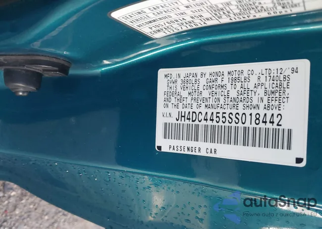 JH4DC4455SS018442: 42095477