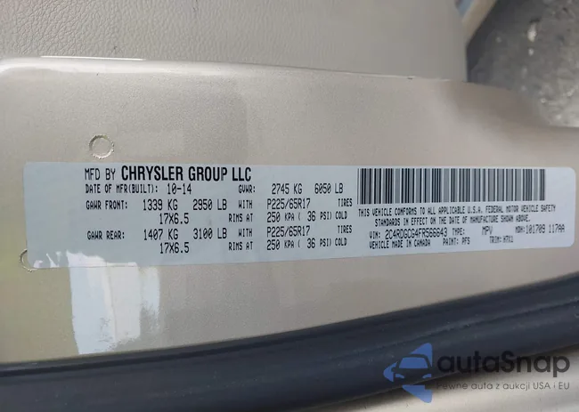 2C4RDGCG4FR566643: 42096954