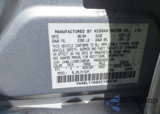 1N4BL11D85C199530: 42096983