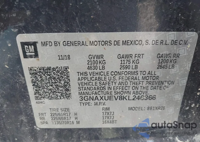 3GNAXUEV8KL246366: 42096439