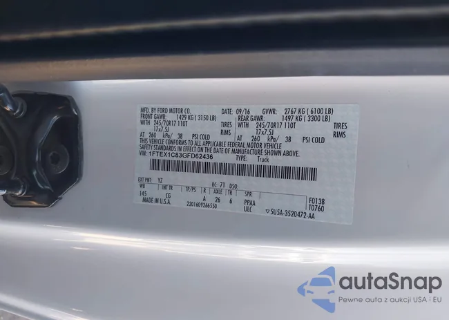 1FTEX1C83GFD62436: 42096628