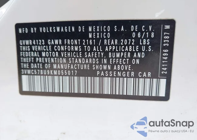 3VWC57BU9KM055017: 42097934