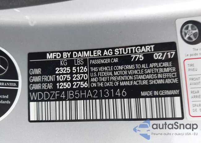 WDDZF4JB5HA213146: 42097592