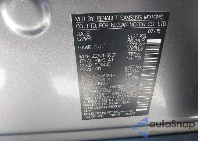 KNMAT2MV5FP583632: 42098886