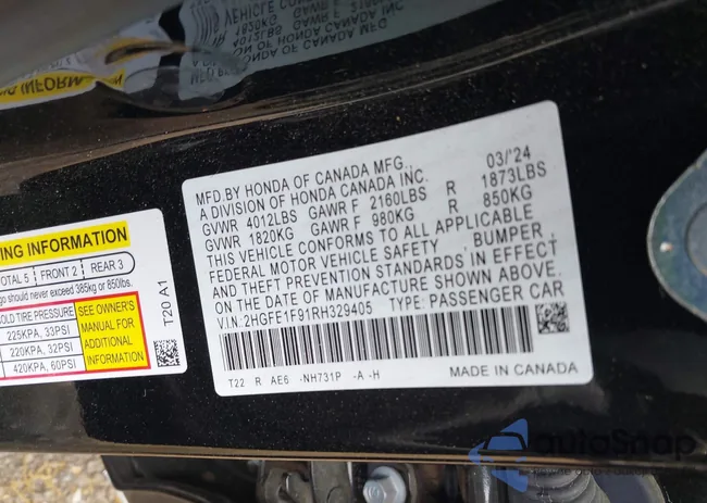 2HGFE1F91RH329405: 42099197