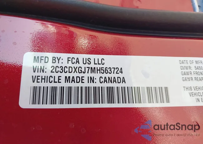 2C3CDXGJ7MH563724: 42098253