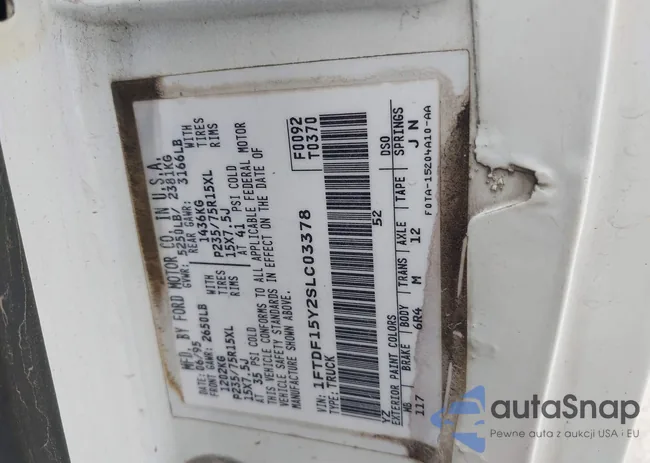 1FTDF15Y2SLC03378: 42098259