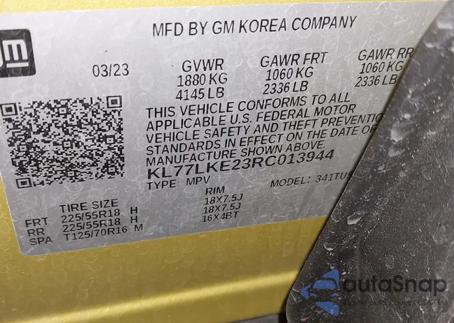 KL77LKE23RC013944: 42098618