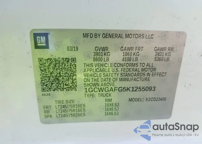 1GCWGAFG5K1255093: 42098627