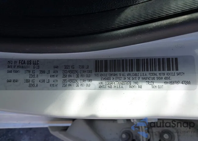 1C6SRFKT7KN897078: 42099680