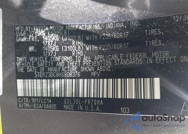 5TDYZ3DC8HS808376: 42099957