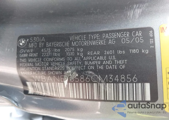 WBANE73586CM34856: 42099374