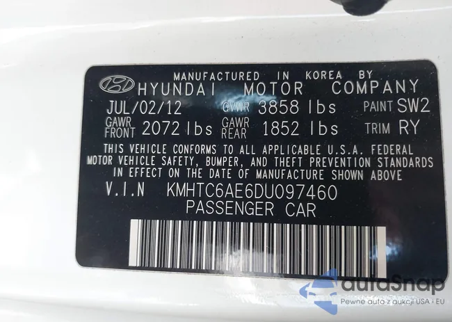 KMHTC6AE6DU097460: 42099379