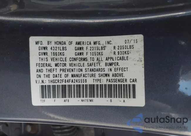 1HGCR2F84FA245559: 42100377