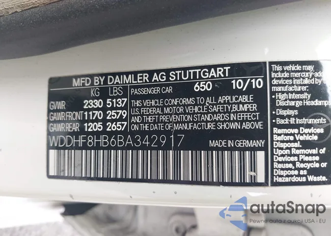 WDDHF8HB6BA342917: 42100536