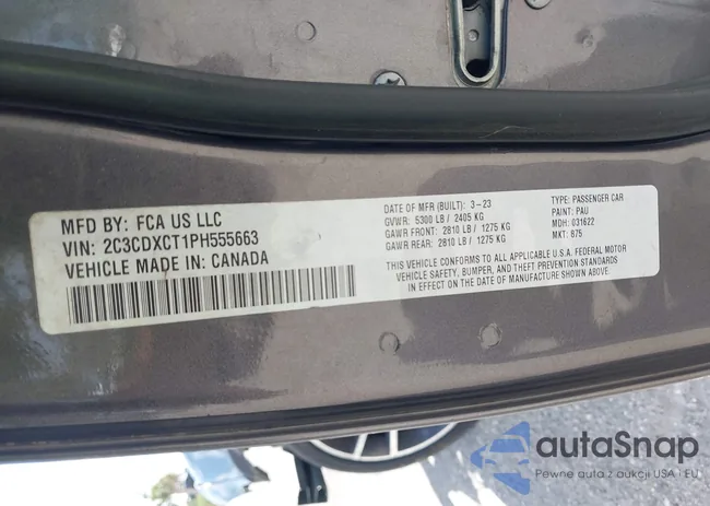 2C3CDXCT1PH555663: 42100617