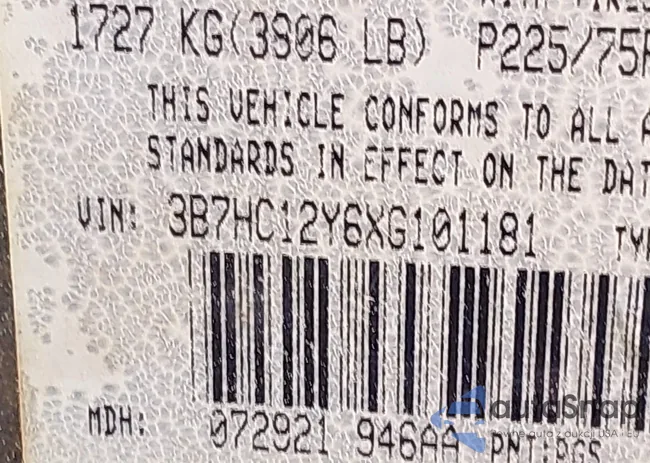 3B7HC12Y6XG101181: 42101698