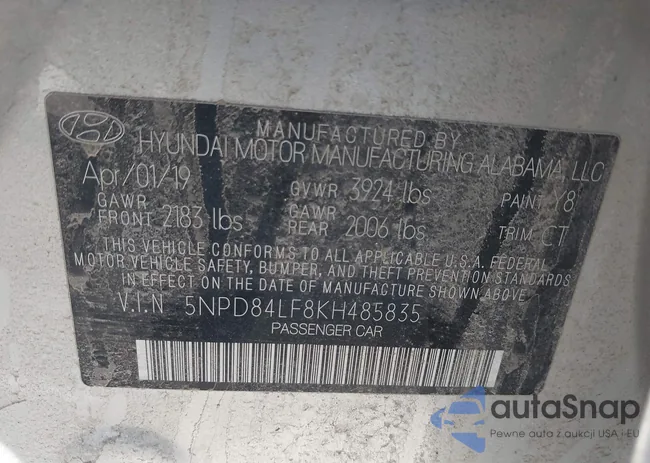 5NPD84LF8KH485835: 42102065