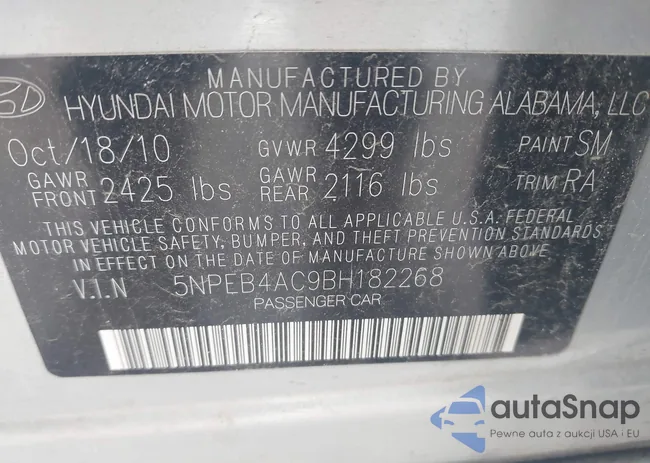 5NPEB4AC9BH182268: 42102729