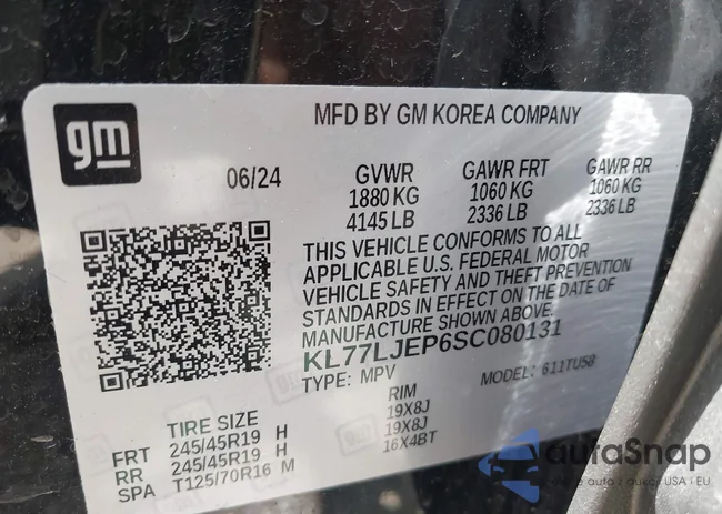 KL77LJEP6SC080131: 42102919