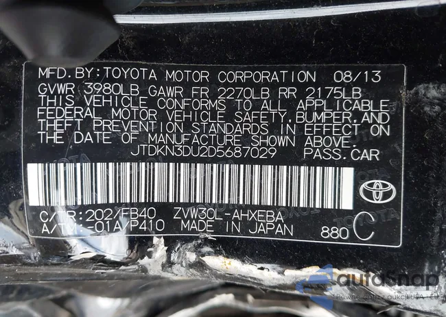 JTDKN3DU2D5687029: 42103028