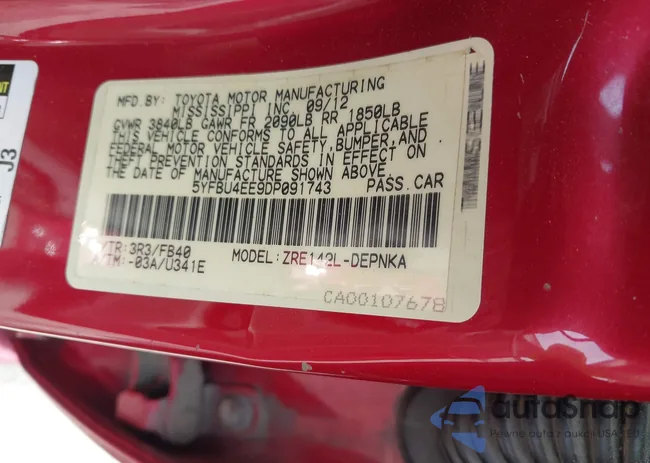 5YFBU4EE9DP091743: 42103039
