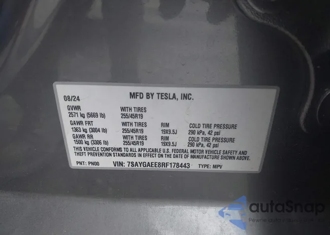 7SAYGAEE8RF178443: 42102444