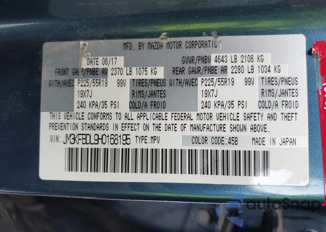 JM3KFBDL9H0168195: 42102598