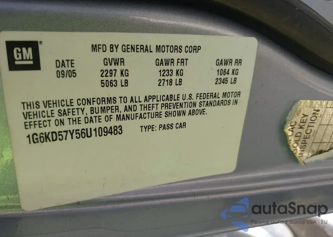 1G6KD57Y56U109483: 42103757