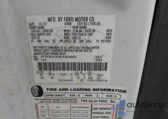 1FTFW1CF9CFA53053: 42103851