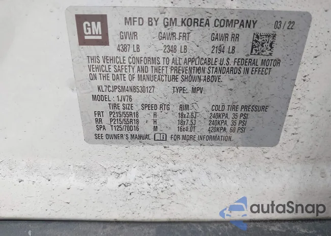 KL7CJPSM4NB530127: 42103923