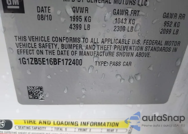 1G1ZB5E16BF172400: 42103545