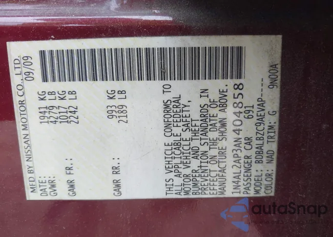 1N4AL2AP3AN404858: 42103574