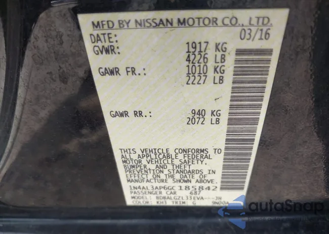 1N4AL3AP6GC185842: 42104618