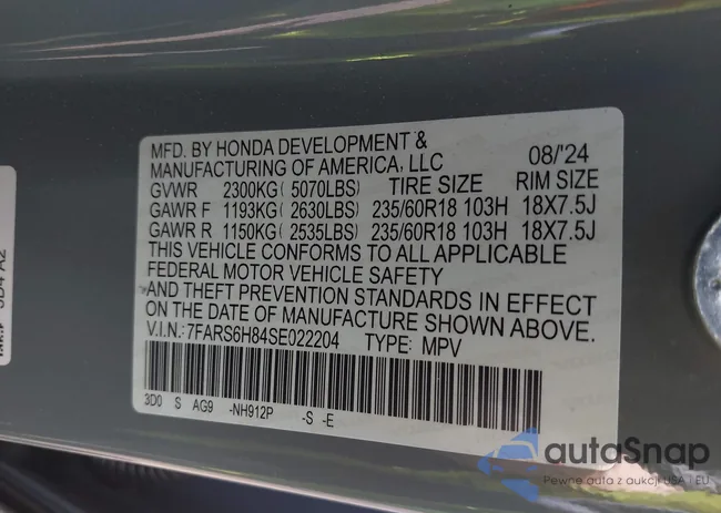 7FARS6H84SE022204: 42104646