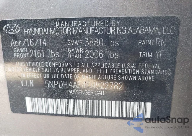 5NPDH4AE4EH522782: 42104838