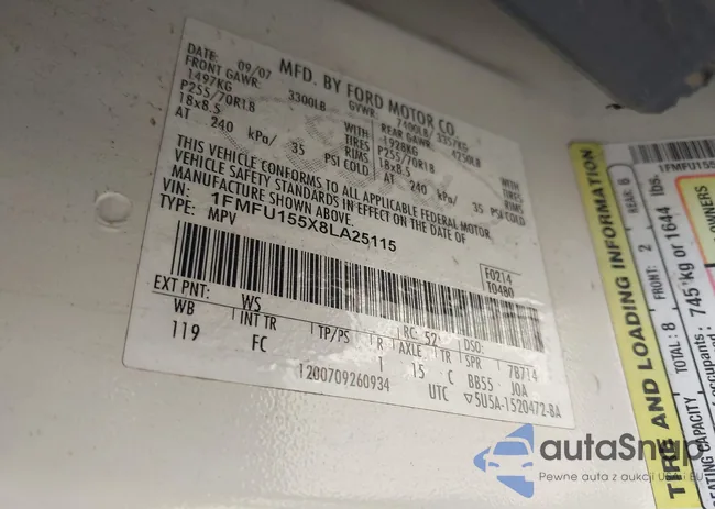 1FMFU155X8LA25115: 42105135