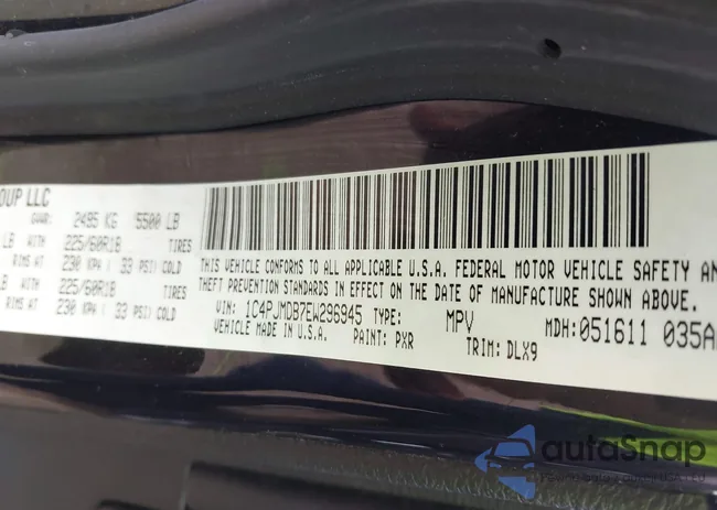 1C4PJMDB7EW296945: 42104377