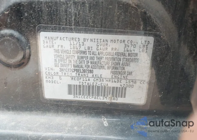 3N1CE2CP8EL397280: 42104417