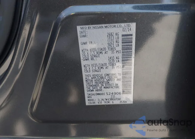 5N1AL0MNXEC524906: 42106134