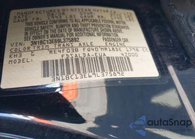 3N1BC13E69L375892: 42106617