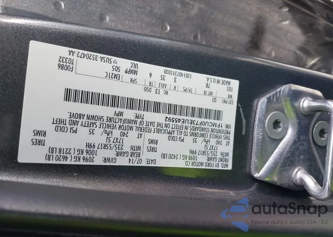 1FMCU0F73EUE45592: 42106835