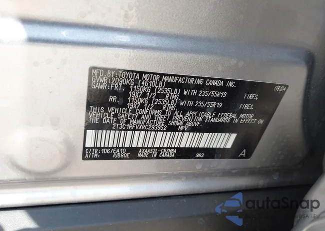 2T3C1RFVXRC293952: 42106838