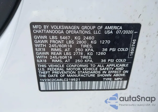 1V23C2CA6LC219521: 42106427