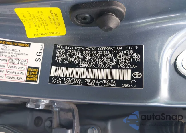 JTDEPRAE6LJ000342: 42107677