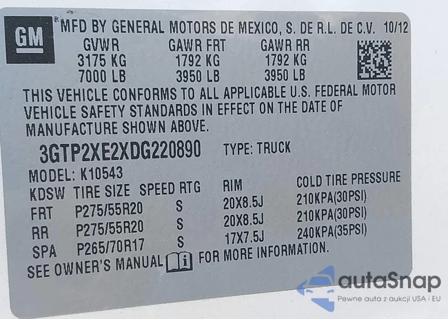 3GTP2XE2XDG220890: 42107852