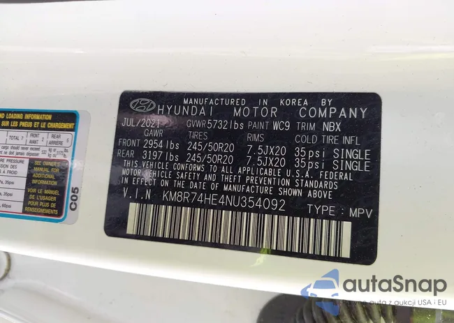 KM8R74HE4NU354092: 42108207